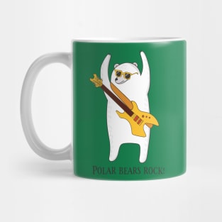 Polar Bears Rock, Funny Cute Polar Bear Mug